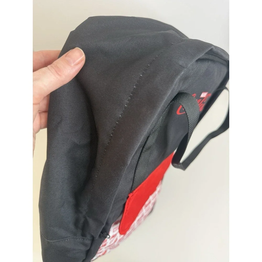 Marvel x Coca-Cola Collaboration Backpack Black & Red Logo All Over Print Pocket